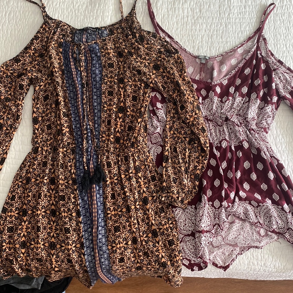 Two off shoulder tops/tunics